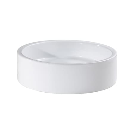 Vitreous China Cylindrical Vessel Sink, White